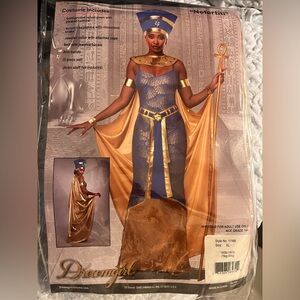 Gold and Blue Egyptian Costume